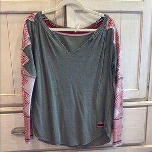 Free People olive green Long Sleeve